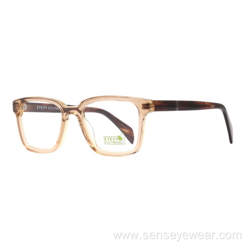 Women Custom Square Bevel ECO Acetate Optical Frame